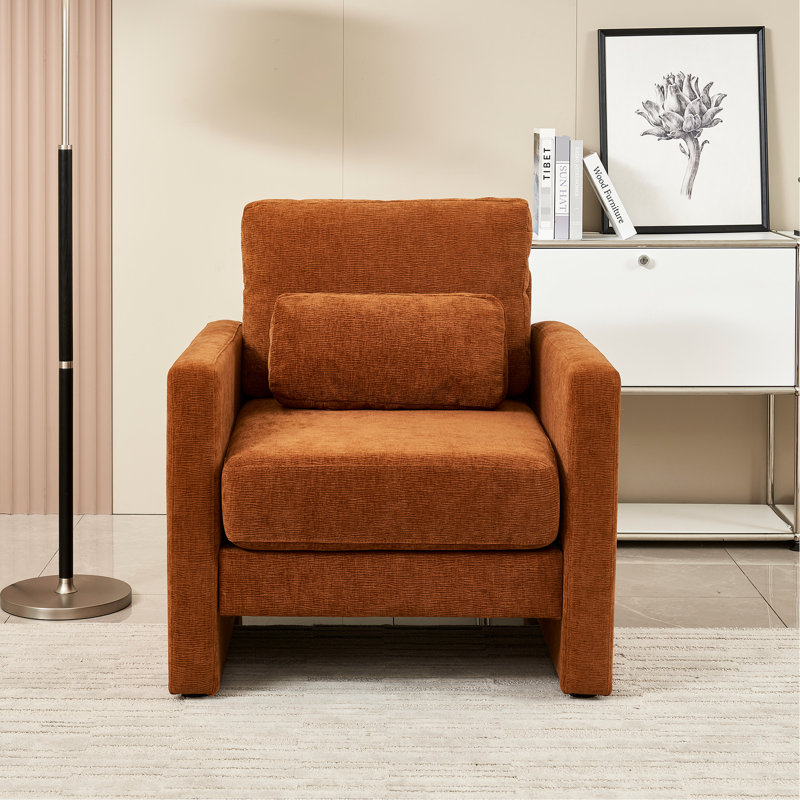 Chaise en chenille moderne - structure en bois massif avec coussin épais et assise idéale pour diverses pièces Instructions d'assemblage simples