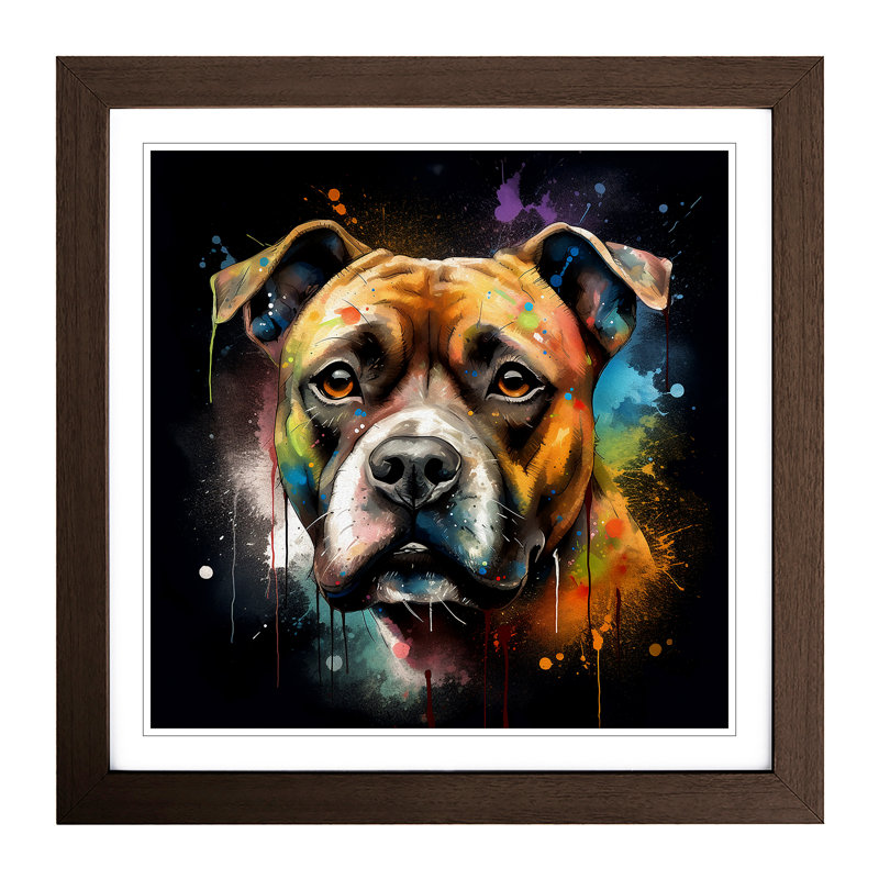 Staffordshire Bull Terrier Conceptual No.2 - Framed Print