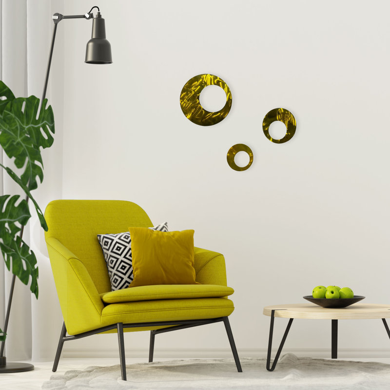 Contemporary Circles Decor Set, Candy Yellow