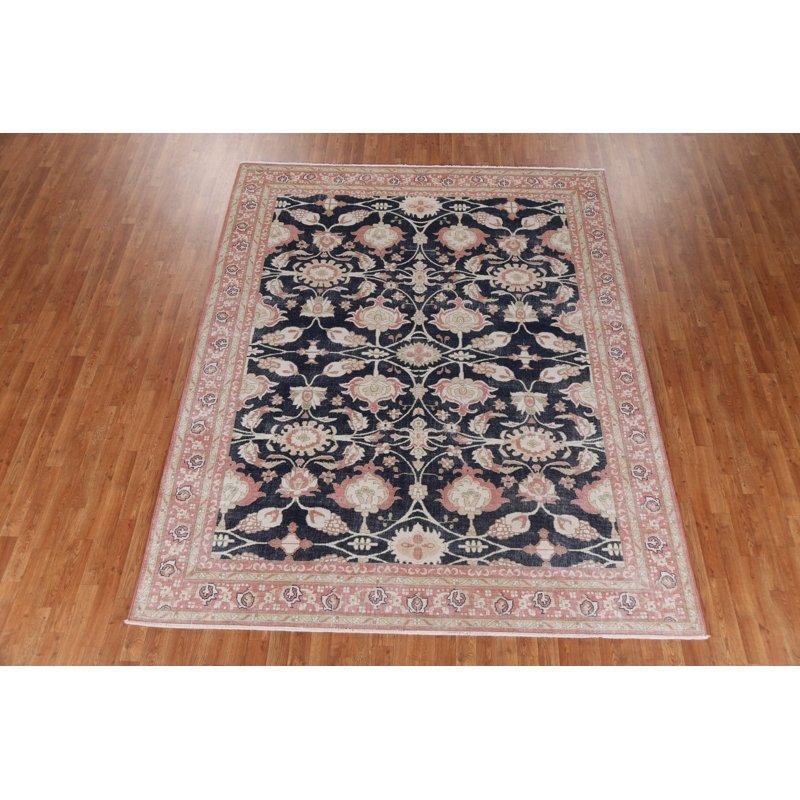 One-of-a-Kind 8'0" X 9'9" New Age Wool Area Rug in Navy Blue