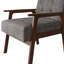 Chaise d'appoint en lin gris clair-1393147794