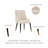Eda Modern Velvet Upholstered Elm Wood Dining Side Chair in Cream-91028829