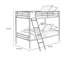 Lit mezzanine simple Mylz, structure en métal avec échelle inclinée attachée-111577807