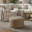 Repose-pieds rond 18 po en jute naturelle Tifton - Siège de plancher tressé tissé à la main et table d'appoint stable - Fabriqué au Vietnam, repose-pieds écologique pour décoration bohème et campagnarde