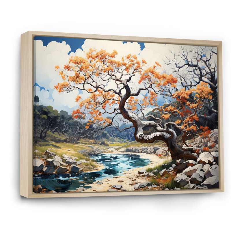 Éveil fauve du chêne I, Cadre flottant naturel, H 16 po x l 32 po x P 1 po