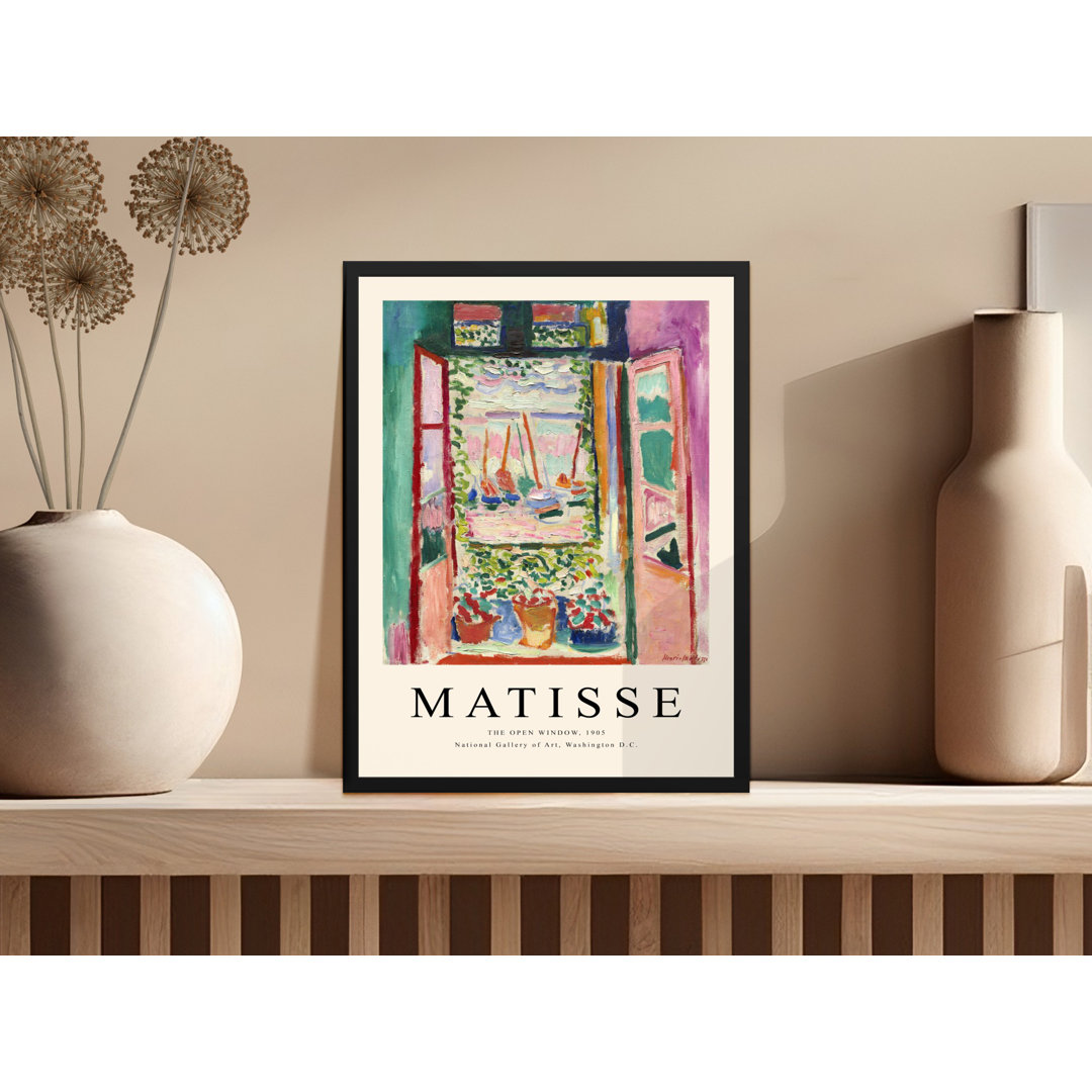Henri Matisse The Open Window 1905 Exhibition Framed Poster