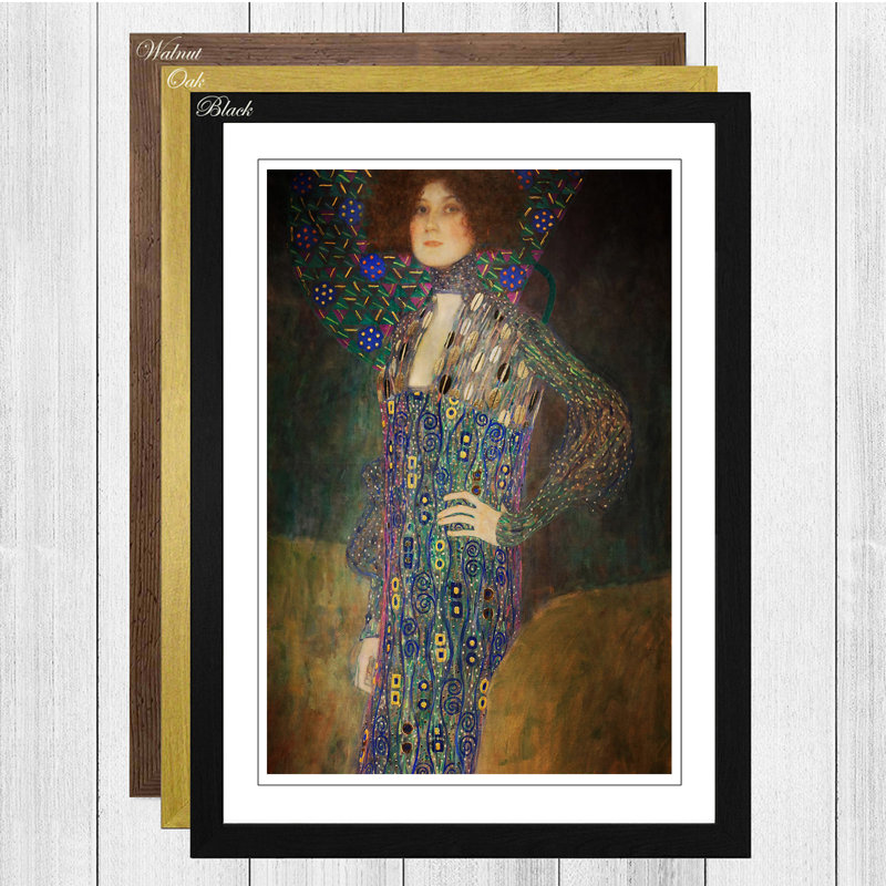 Gustav Klimt - Single Picture Frame Painting, Black