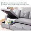 Canapé modulaire réversible en soie Prudenza