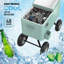 80 Quart Outdoor Wagon Rolling Cooler Ice Chest With Handle And 10" Wheels-110115249