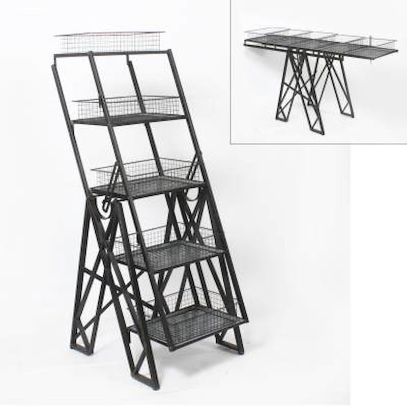 Bibliothèque d’échelle convertible de table Mccreery