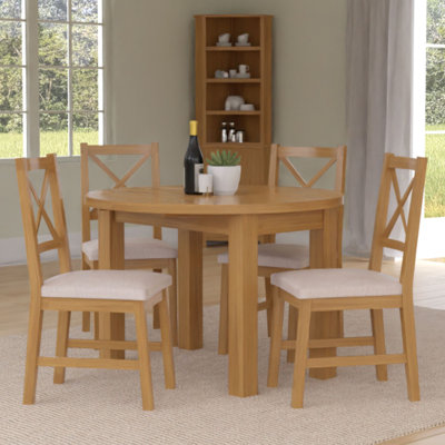 4 - Person Drop Leaf Solid Oak Dining Set