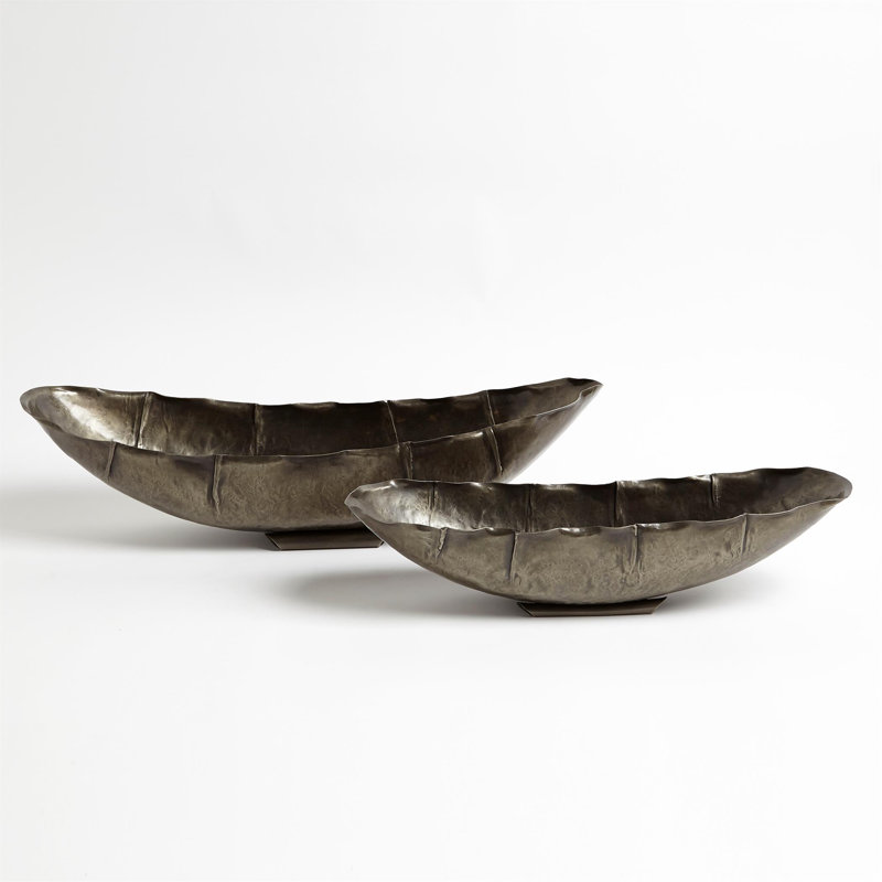 Larkin Bowl-Antique Nickel, 7" H x 8" W x 26.62" D