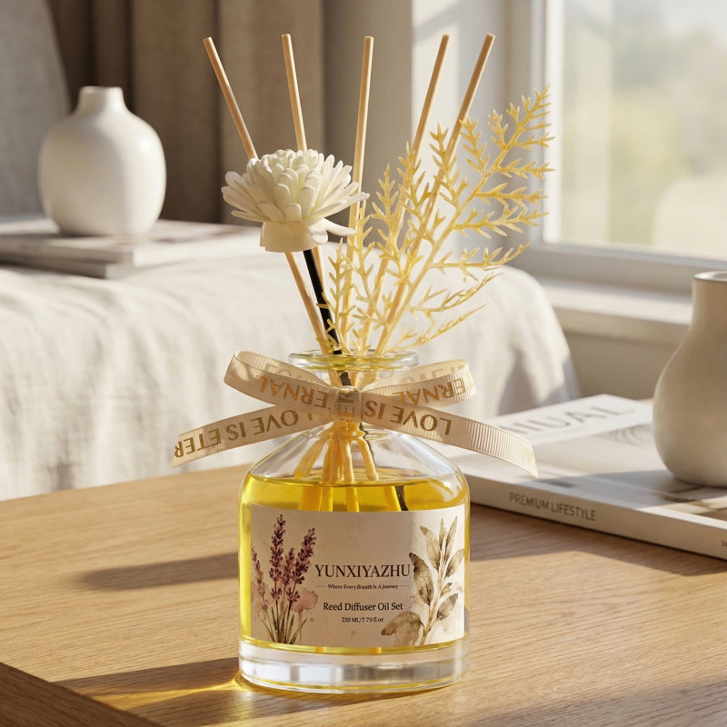 Diffuseur 230 ml de lavande vanille et d'orange douce 230 ML, à base d'huile pour un parfum fort et durable, parfum de maison apaisant