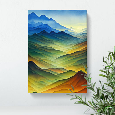 Mountain Landscape Painting No.2 - Wrapped Canvas