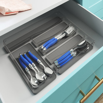 Draw Tidy Plastic Rectangle Flatware Caddy