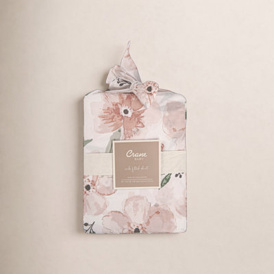 Floral Cotton Fitted Crib Sheet