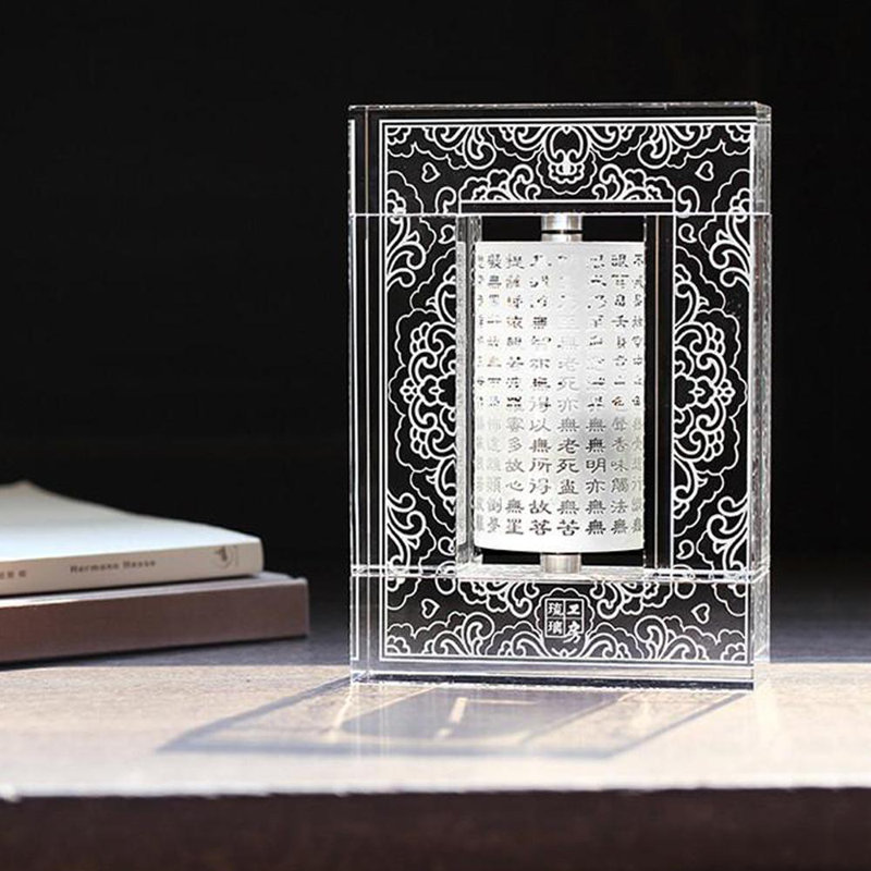 LIULI Crystal Art Crystal Prayer Wheel Sculpture