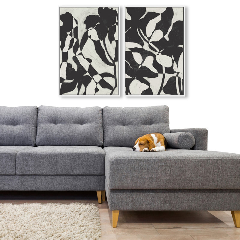 Contrast Nature Set Set by Oliver Gal, 50"H x 34"W, White Floater Frame