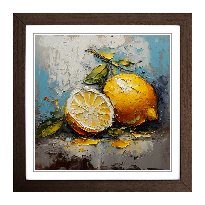 Single Picture Frame Print on Wood, Walnut Framed