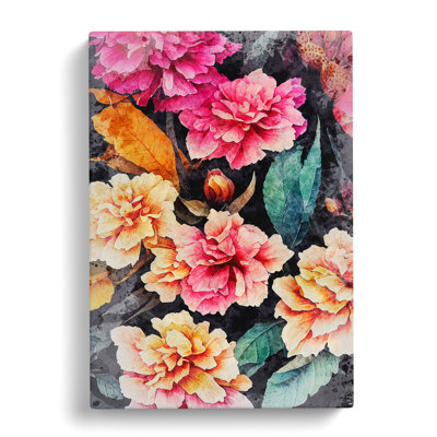Watercolour Flowers No.3 - Wrapped Canvas