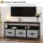 47" TV Stand Dresser with 3 Fabric Drawers Media TV Console for TVs up to 55"-1395285736
