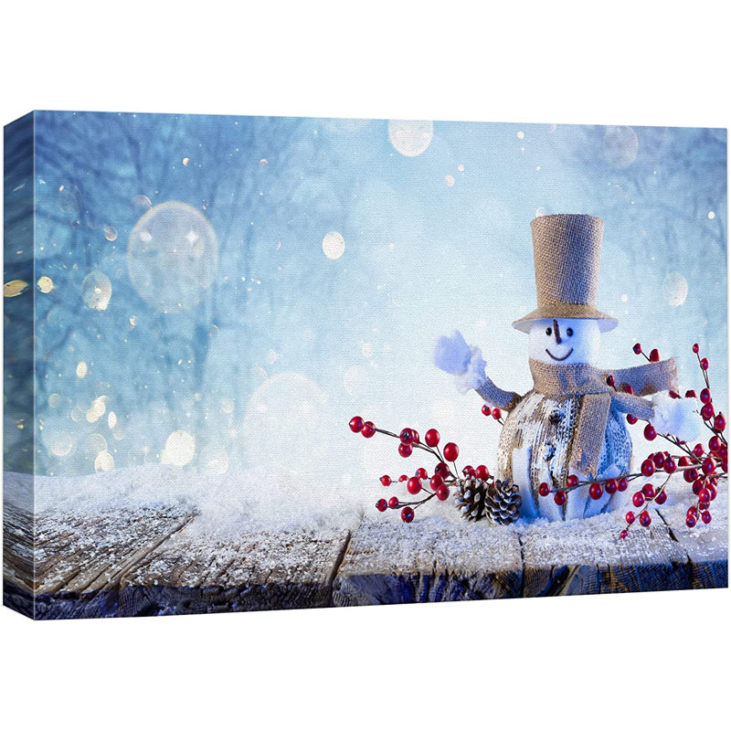 Célébration de Noël, impression, H 12 po x l 18 po, Toile tendue
