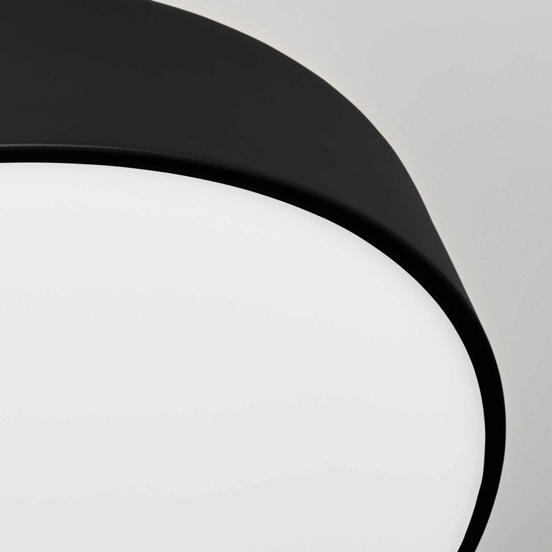 Bobber 1 - Light LED Flush Mount, Black, 4" H x 20" W x 20" D