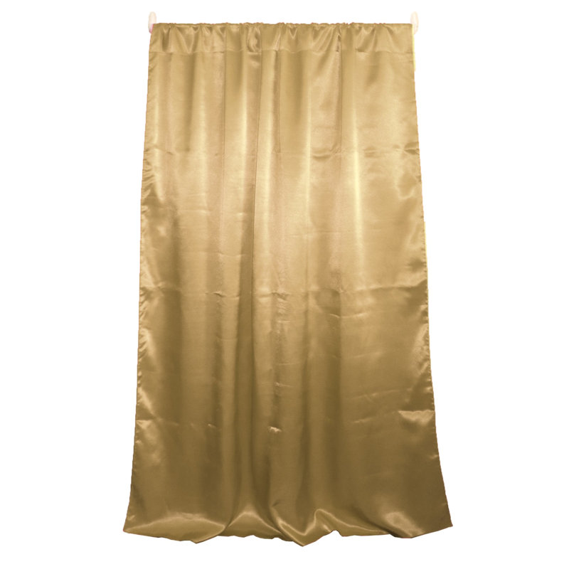 Dafni Semi Sheer Curtain Single Panel, 58" W x 120" L, Gold