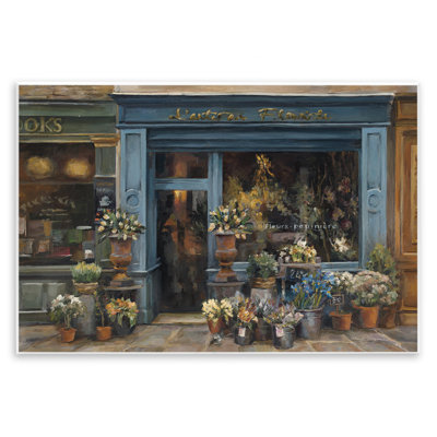 Art mural sur une façade de fleuriste en ville par Marilyn Hageman