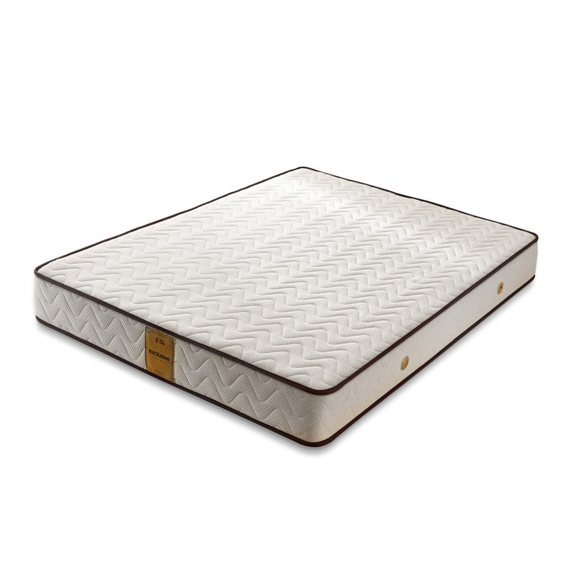 Premium 12-Inch Mattress with Pocket Springs & Memory Foam, White & Brown Chevron Linen Fabric Cover, 70.9 x 78.7 inches | Comfort Layer Foam & Silicon Fiber | Perfect for Ultimate Sleep Experience & Support