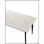 Élégante table de salle à manger rectangulaire en porcelaine blanche avec pieds en métal, parfaite pour les cuisines et les salles à manger modernes, pouvant accueillir jusqu'à 4 personnes (table seulement)-1425198751