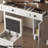 Makeup Vanity Desk Set With Sliding Mirror, Adjustable LED Light, Charging Socket, Multi Storage