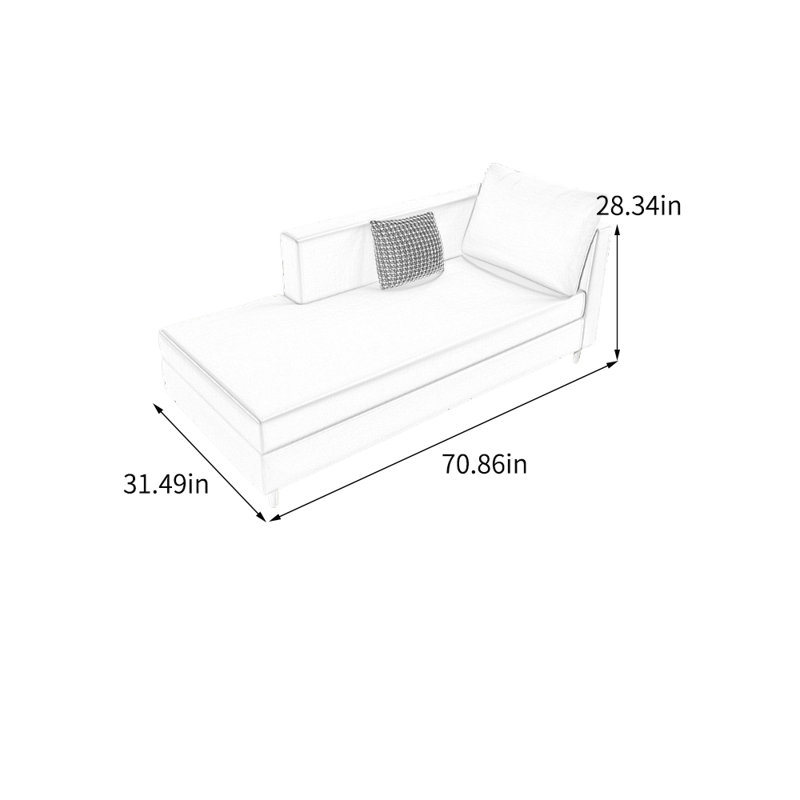 Fauteuil inclinable moderne en similicuir minimaliste, Face à la gauche, Orange