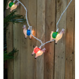 10-Count Clear Llama Patio Light Set 5.75Ft White Wire