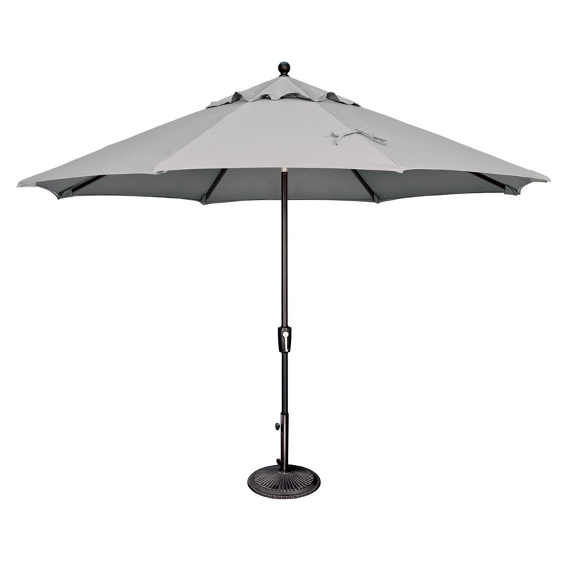 Parasol de marché 11 pi Sheridan Abitha, Sunbrella® granit, Noir