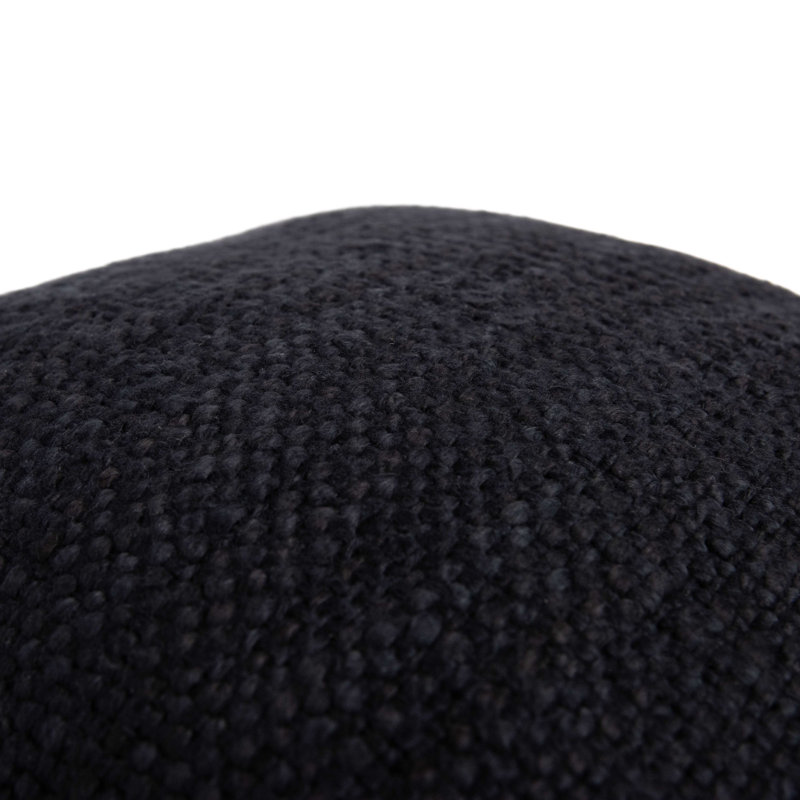 Coussin décoratif en coton, Noir