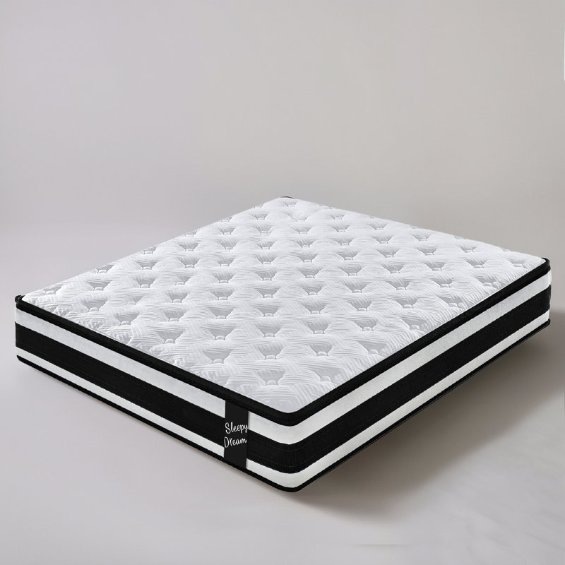 Matelas hybride ferme en mousse de 12 po de 12 po, soulagement de la pression et isolement du mouvement, matelas dans une boîte