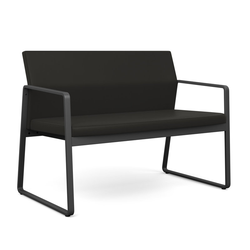 Causeuse Gansett, Noir Patriot Plus - Vinyle lavable au chiffon, Charbon de bois