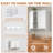 59" Multi-Purpose Cabinet with Hanging Rod (Laundry Room & Kitchen Use), White