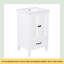Meuble-lavabo de 20 po avec lavabo, armoire de salle de bain avec deux portes, butoir de porte magnétique et patins réglables, tiroir blanc