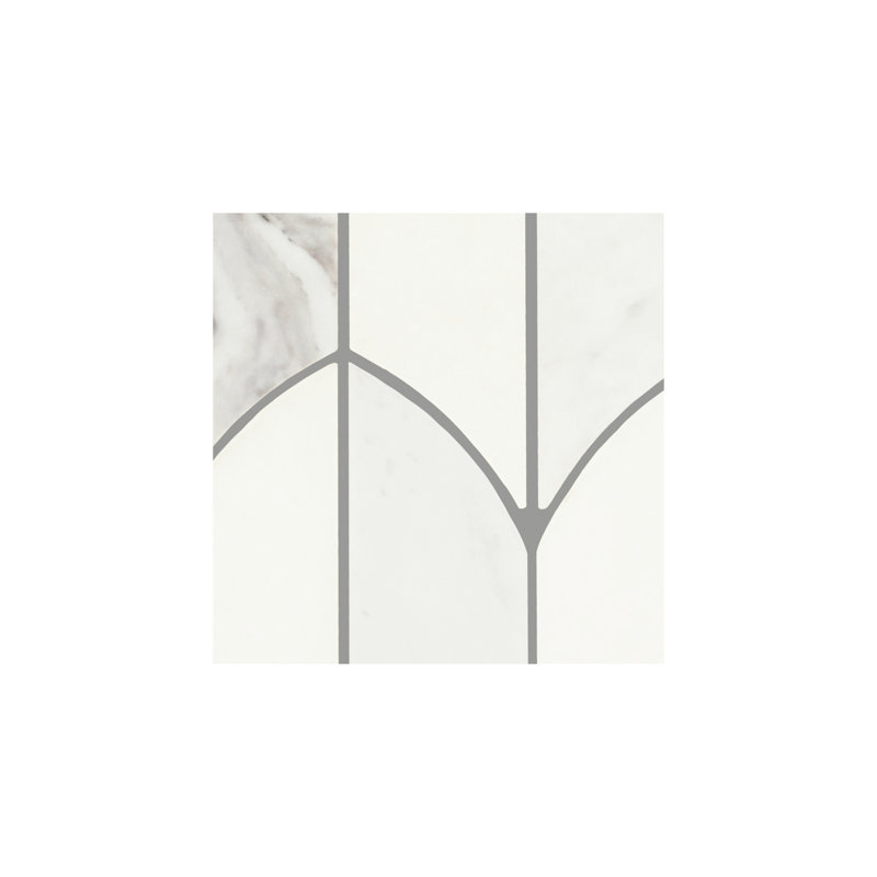 Daltile Eclessia marbre pierre naturelle plume mosaïque polie (10 PCS par carton) (10,10 pieds carrés par carton)