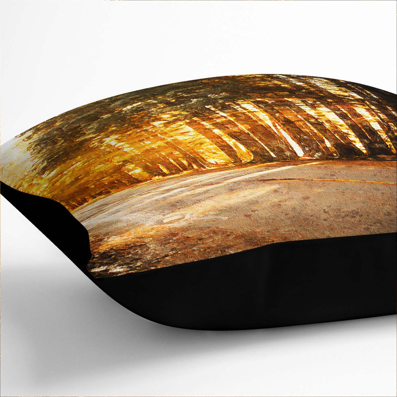Square Throw Cushion, Black, 40cm H x 40cm W x 15cm D