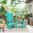 Chaise berçante d'extérieur en plastique avec table de bout Laguna