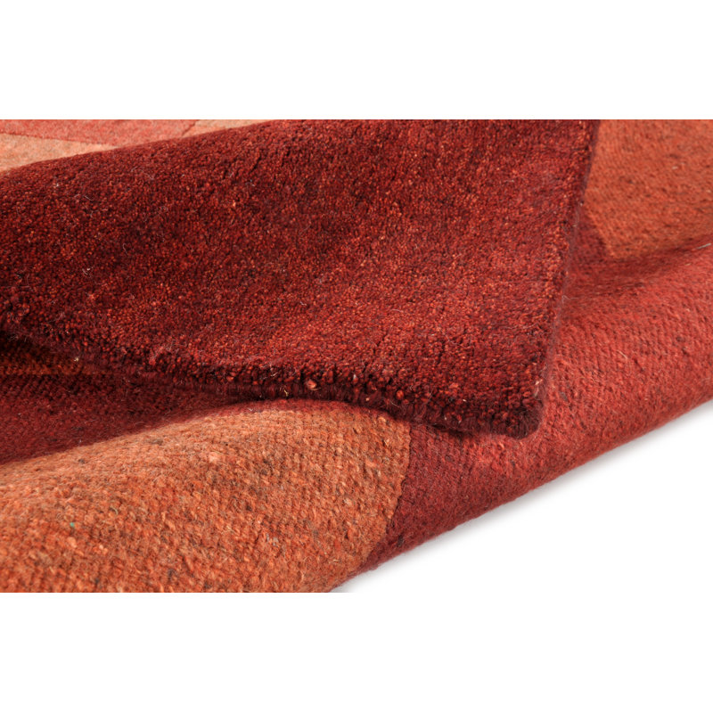 Dalas Hand Knotted Wool Red Indoor Rug, Rectangle 60 x 90cm
