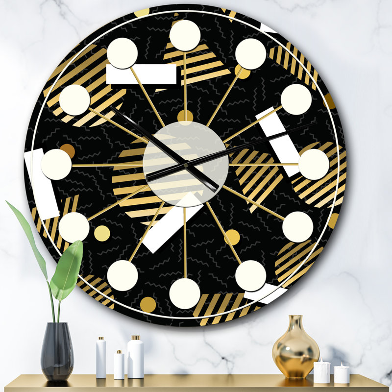 Horloge murale rétro Mid-Century, Surdimensionné