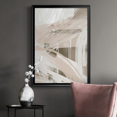 Toile encadrée de qualité supérieure Earthtone Swipe II - prête à être accrochée