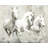 Three White Horses Running Braided Polyester Placemat - Decor