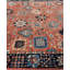 Tapis unique noué à la main Dobbins - rouge, 8 pi 9 po x 12 pi 0 po