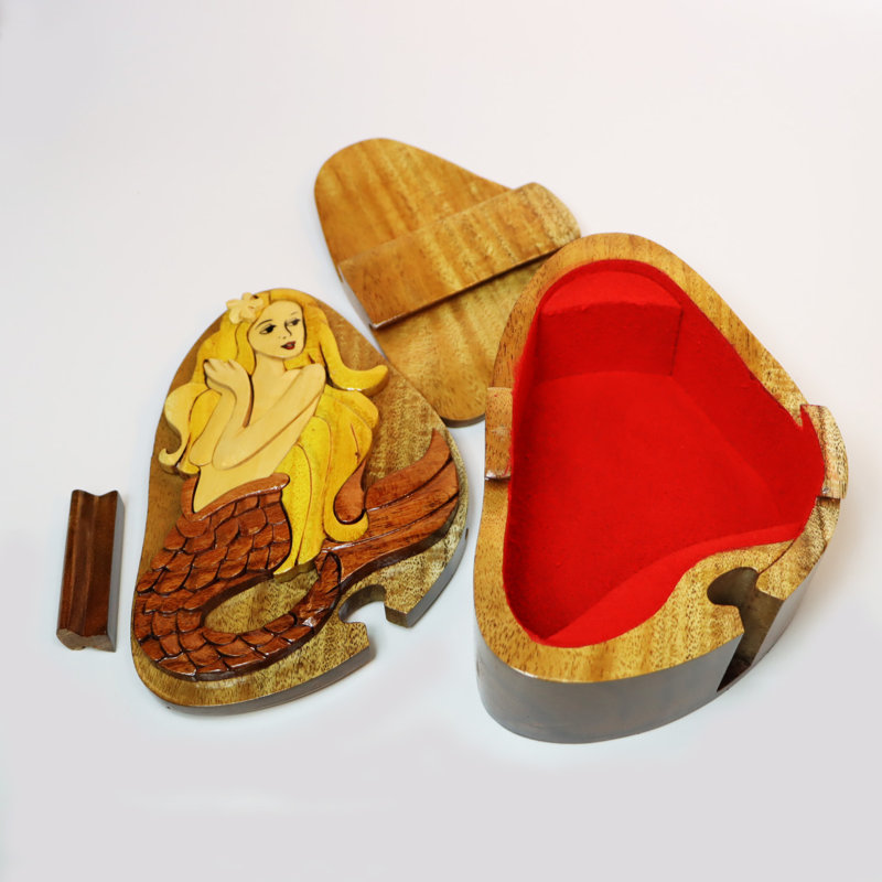 Boîte à casse-tête en bois Manars Intarsia
