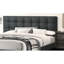 Lit double avec tête de lit en polyfibre gris anthracite et plateforme robuste pour le cadre de lit tapissier fiable de la chambre à coucher-997466198-997466199